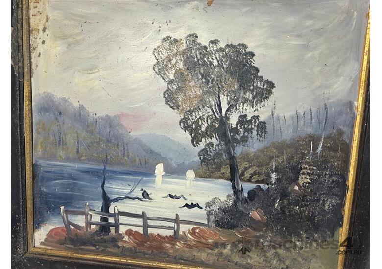 caption QTY 2 X LANDSCAPE PAINTING & PRINT