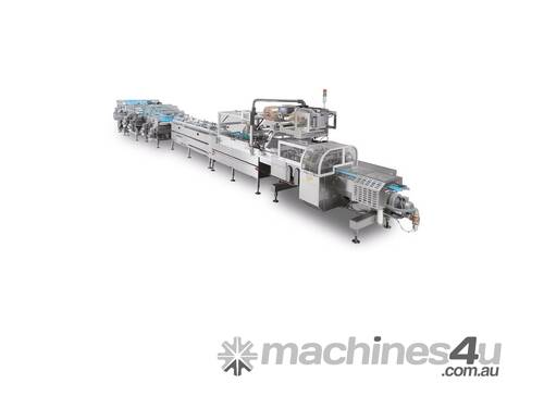 caption Biscuit Packaging Line with Chicane Infeed