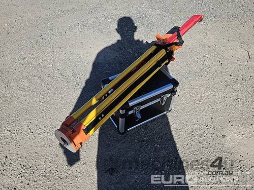 Unused Captok Self-Leveling Rotary Laser Level With Batteries, Receiver, Tripod, Grade Rod 