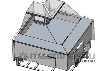 Tecnodom Series Mr80 Black Corner Deli Display W/ Storage And Castors Tdmr 08I