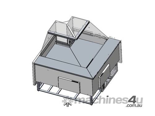 Tecnodom Series Mr80 Black Corner Deli Display W/ Storage And Castors Tdmr 08I