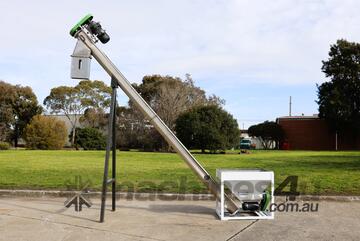 Stainless Steel Hopper Auger Screw Feeder Conveyor - 2.6m high