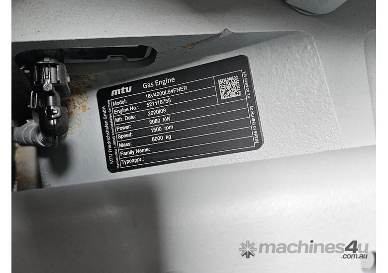 MTU 16V4000L64F Natural Gas Generators 