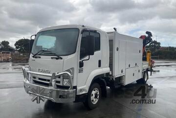 2012 Isuzu FRR600 LWB Crane Truck (Service Body)