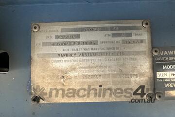 2014 Vawdrey VB-S3 Tri-Axle Drop Deck Curtainside A Trailer With Mezzanine