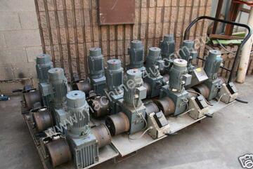 Theatre or studio lighting bar winches rigging cur