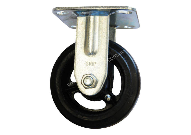caption 42078 - RUBBER MOULDED IRON WHEEL CASTOR(FIXED)