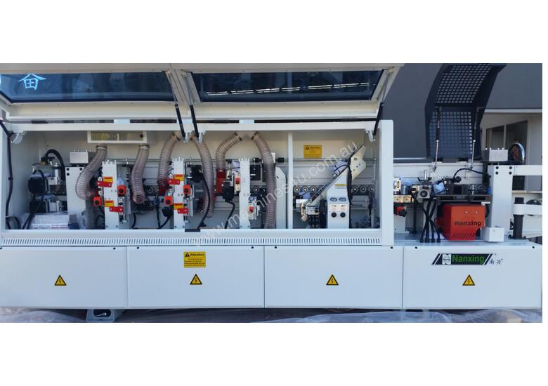 caption NANXING Automatic Edge Banding Machine with separate Corner Rounding Machine NBC332