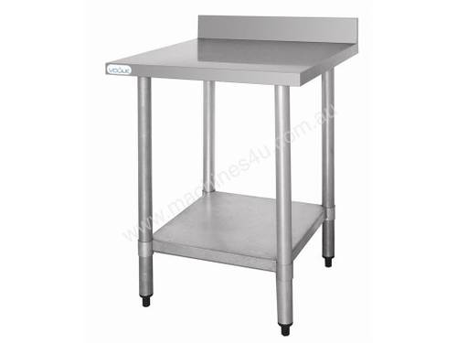 Vogue St/St Wall Table 60mm Upstand 600x600mm