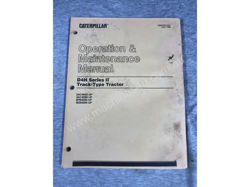 CAT Operation & Maintenance Manual D4H Series II 