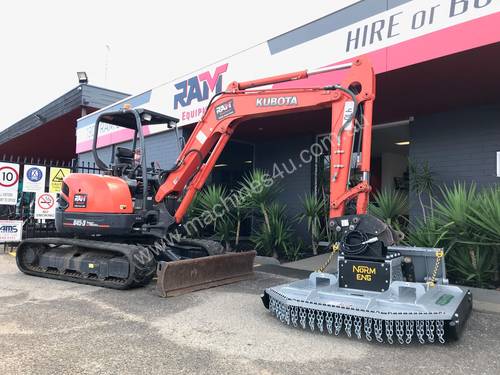 New Norm Engineering Grass Master 4ft Slasher Attachment to suit 5T Excavator for Sale or Hire