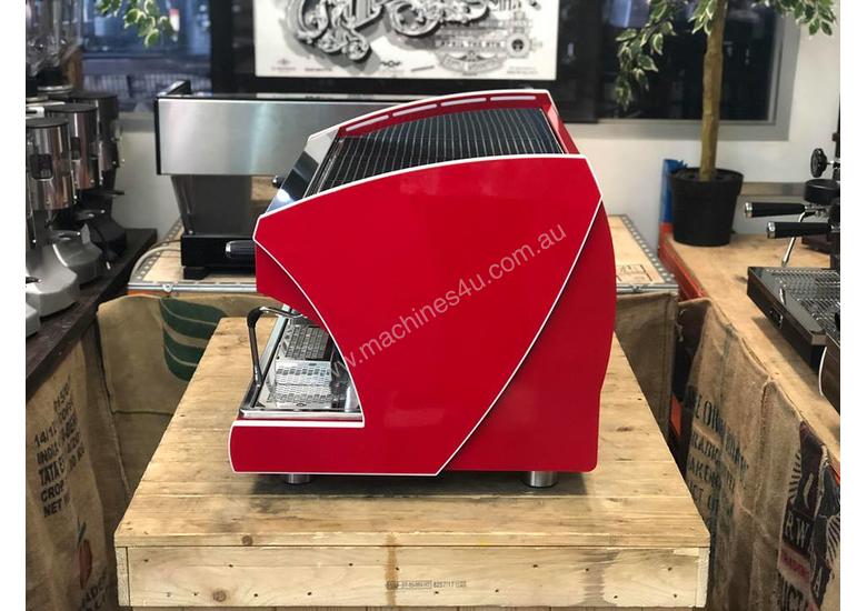 Click to view full size photos WEGA POLARIS TRON 2 GROUP RED ESPRESSO COFFEE MACHINE NEW
