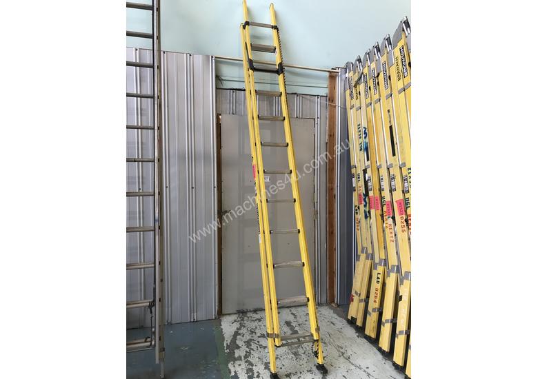 caption Branach FiberglassExtension Ladder 3.9 - 6.4 Meter Industrial Quality