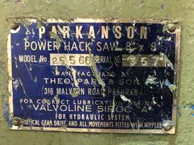 Power hacksaw Parkanons, 3 phase, see working, have two available, one with roller table etc. - picture2' - Click to enlarge