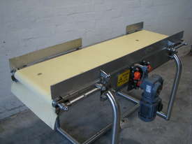 Stainless Steel Motorised Belt Conveyor - 1.45m long - picture0' - Click to enlarge