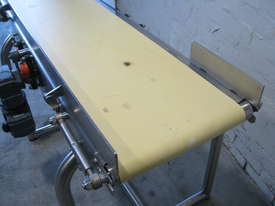 Stainless Steel Motorised Belt Conveyor - 1.45m long - picture1' - Click to enlarge