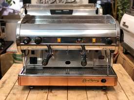 SAN MARINO LISA 2 GROUP SEMI AUTOMATIC POLISHED PANELS ESPRESSO COFFEE MACHINE - picture0' - Click to enlarge