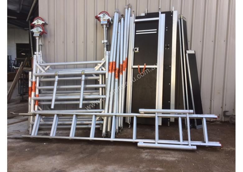 caption Double Width Aluminium Mobile Scaffold