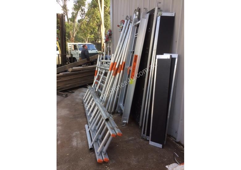 caption Double Width Aluminium Mobile Scaffold
