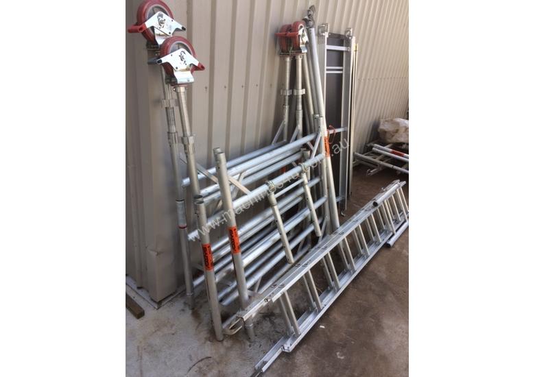 caption Double Width Aluminium Mobile Scaffold