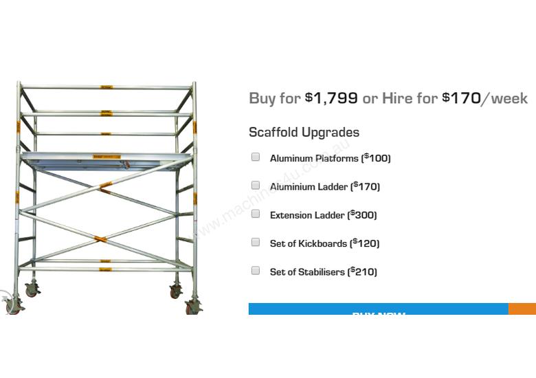 caption Double Width Aluminium Mobile Scaffold