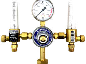 Harris Argon Regulator & Twin Flow Meters Vertical Gas Inlet Bottom Entry 30 LPM 821DB2 - picture0' - Click to enlarge