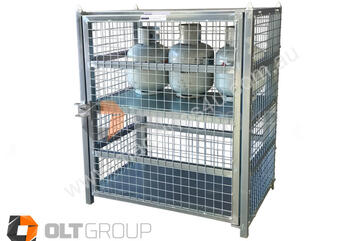 Gas Cylinder Storage Cage East West Engineering 12 x 9 kg BBQ Bottles or 6 x 18kg Forklift Bottles