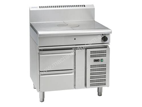 Waldorf 800 Series RNL8100G-RB - 900mm Gas Target Top Low Back Version - Refrigerated Base