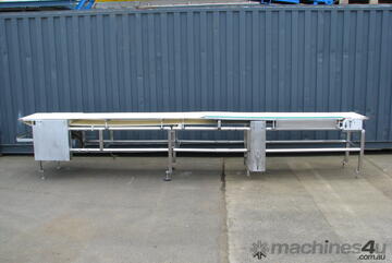 Stainless Steel Motorised Belt Conveyor - 5.2m long - G Mondini