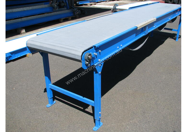 Used flat belt powered conveyor Motorised Variable Speed Modular Belt ...