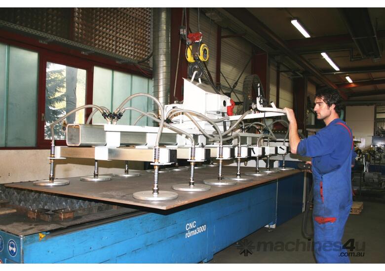 caption 750kg VacuMaster for handling & loading sheet steel.
