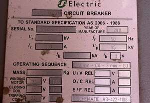Schneider Electric VLX3SB 12kV 800A Vacuum Circuit Breaker
