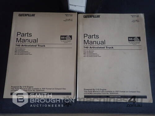 CATERPILLAR 740 ARTICULATED TRUCK SERVICE & PARTS MANUALS