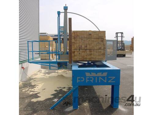 caption Prinz MOBILCUT STATE LINE Positioning Saw with Package Frame to Cut Stationary Packages