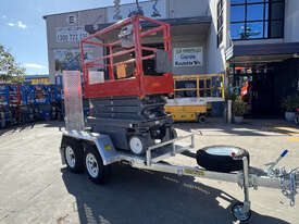 SkyJack SJ3219 Electric Scissor Lift on Trailer - picture0' - Click to enlarge