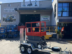 SkyJack SJ3219 Electric Scissor Lift on Trailer - picture1' - Click to enlarge