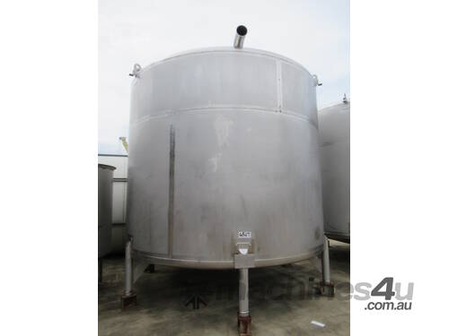 Stainless Steel Storage Tank (Vertical), 30,000Lt, 3700mm Dia x 2850mm H