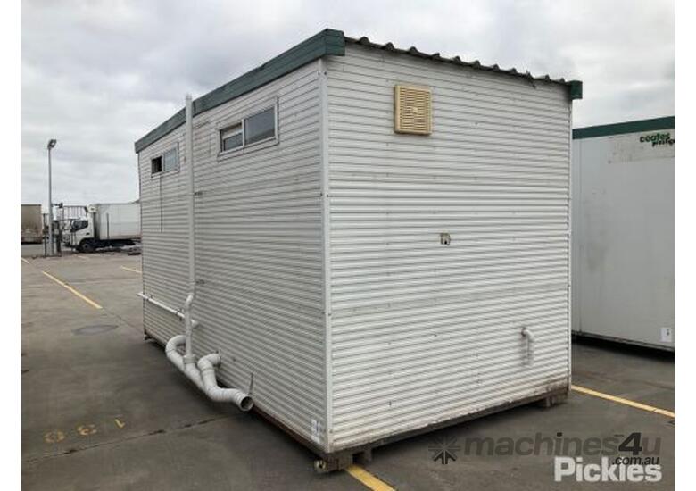 Used Portable Toilet Block 4 8m x 2 4m 2 x Cubicles 2 x Sinks Event