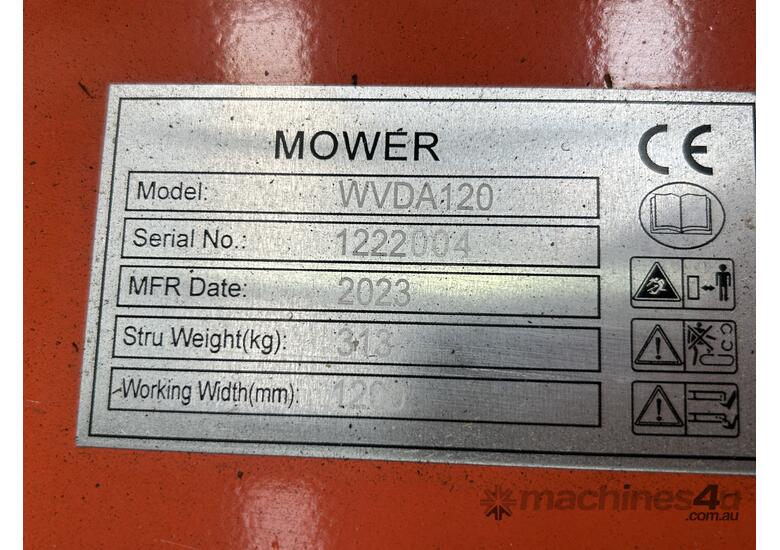 caption Mulching Mower 120 Excavator Hydraulic