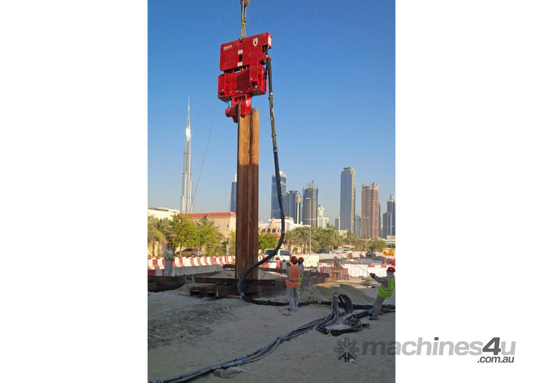 PVE 28VM Vibratory Hammer and Power Pack - Crane Suspended - Variable Moment - Single/Double Clamp - Hire