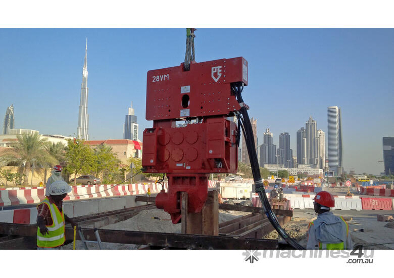 PVE 28VM Vibratory Hammer and Power Pack - Crane Suspended - Variable Moment - Single/Double Clamp - Hire