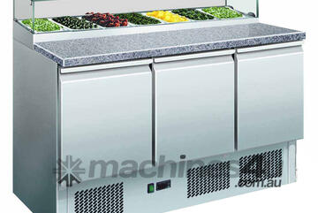 GNS1300E Three Door Salad Marble Prep Top
