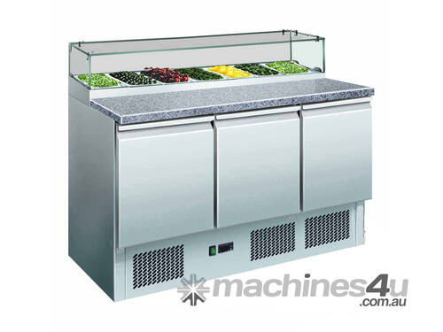 GNS1300E Three Door Salad Marble Prep Top
