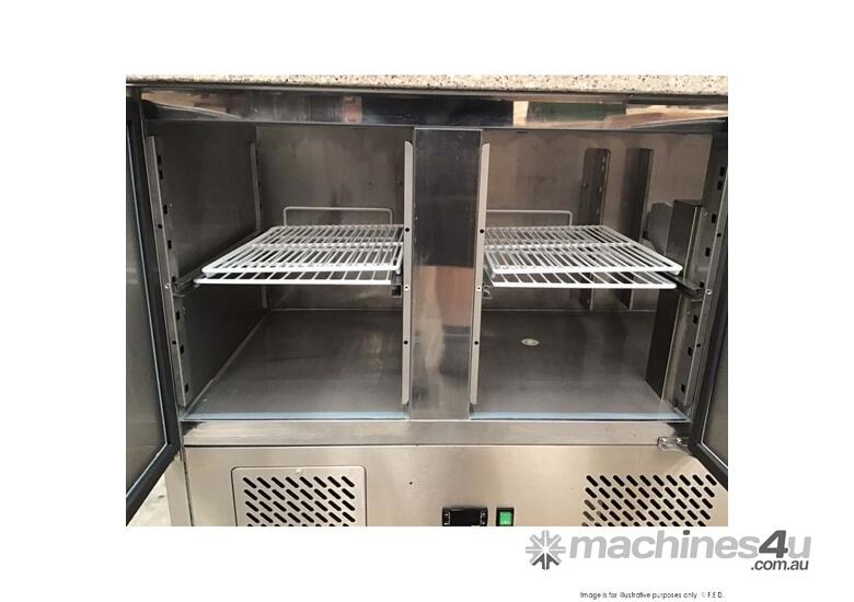 GNS1300E Three Door Salad Marble Prep Top