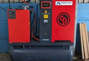 Chicago Pneumatic CPM 30/8 T DRY 22kW 30HP 500L Silent Screw Air Compressor with Tank & Dryer