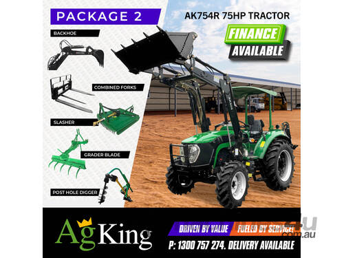 AgKing -75HP AK754R Rops Tractor Package Deals