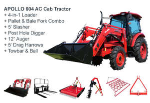 APOLLO 60hp AC Cab Equestrian Tractor Package