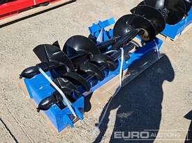 Unused Captok Hydraulic Auger Drive & 3 Augers to suit Skidsteer Loader  - picture0' - Click to enlarge