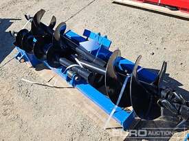 Unused Captok Hydraulic Auger Drive & 3 Augers to suit Skidsteer Loader  - picture0' - Click to enlarge