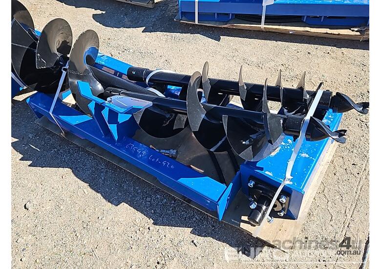 caption Unused Captok Hydraulic Auger Drive & 3 Augers to suit Skidsteer Loader